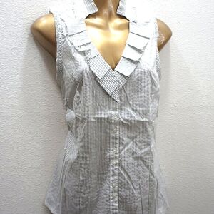 White house black market striped blouse size 12